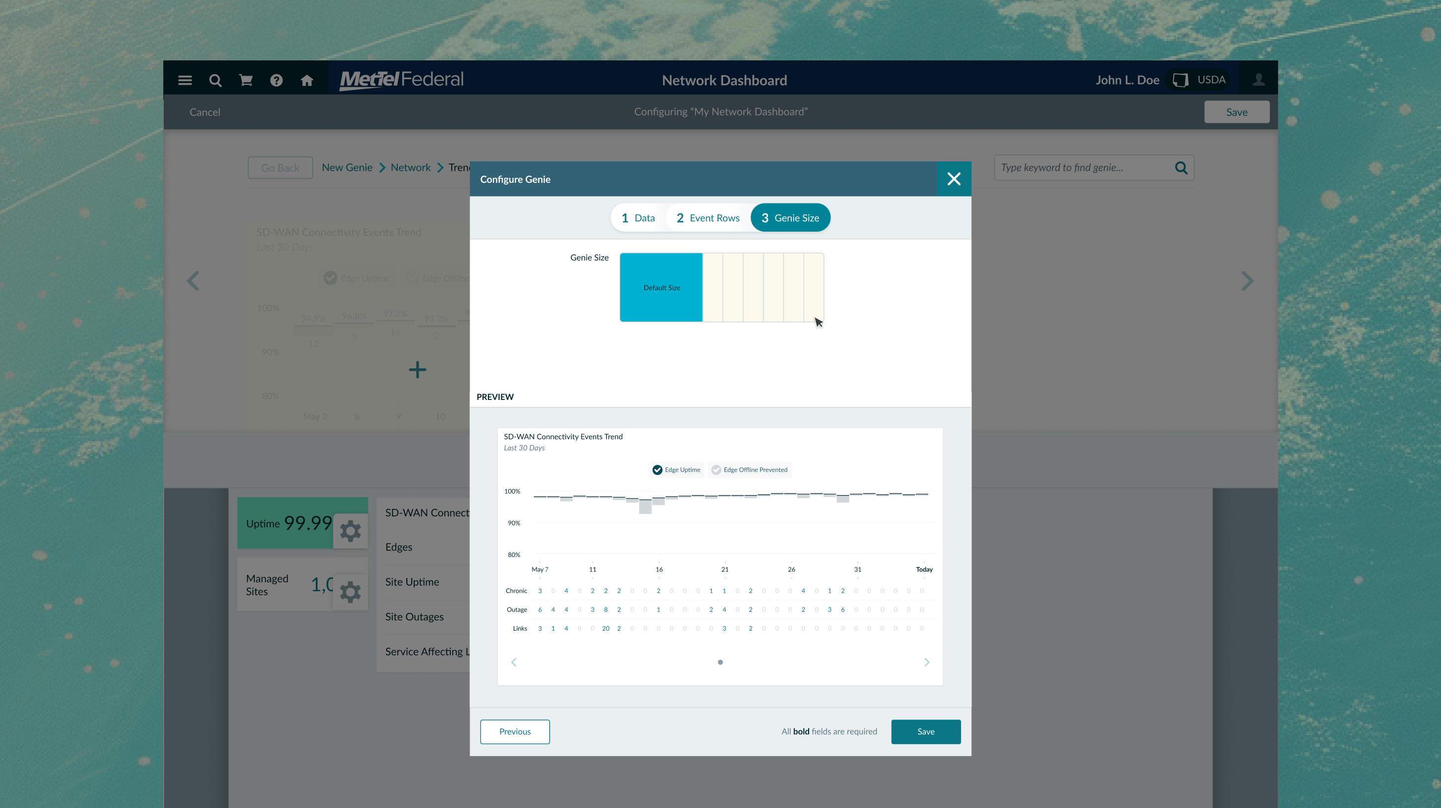 Customizable data widgets